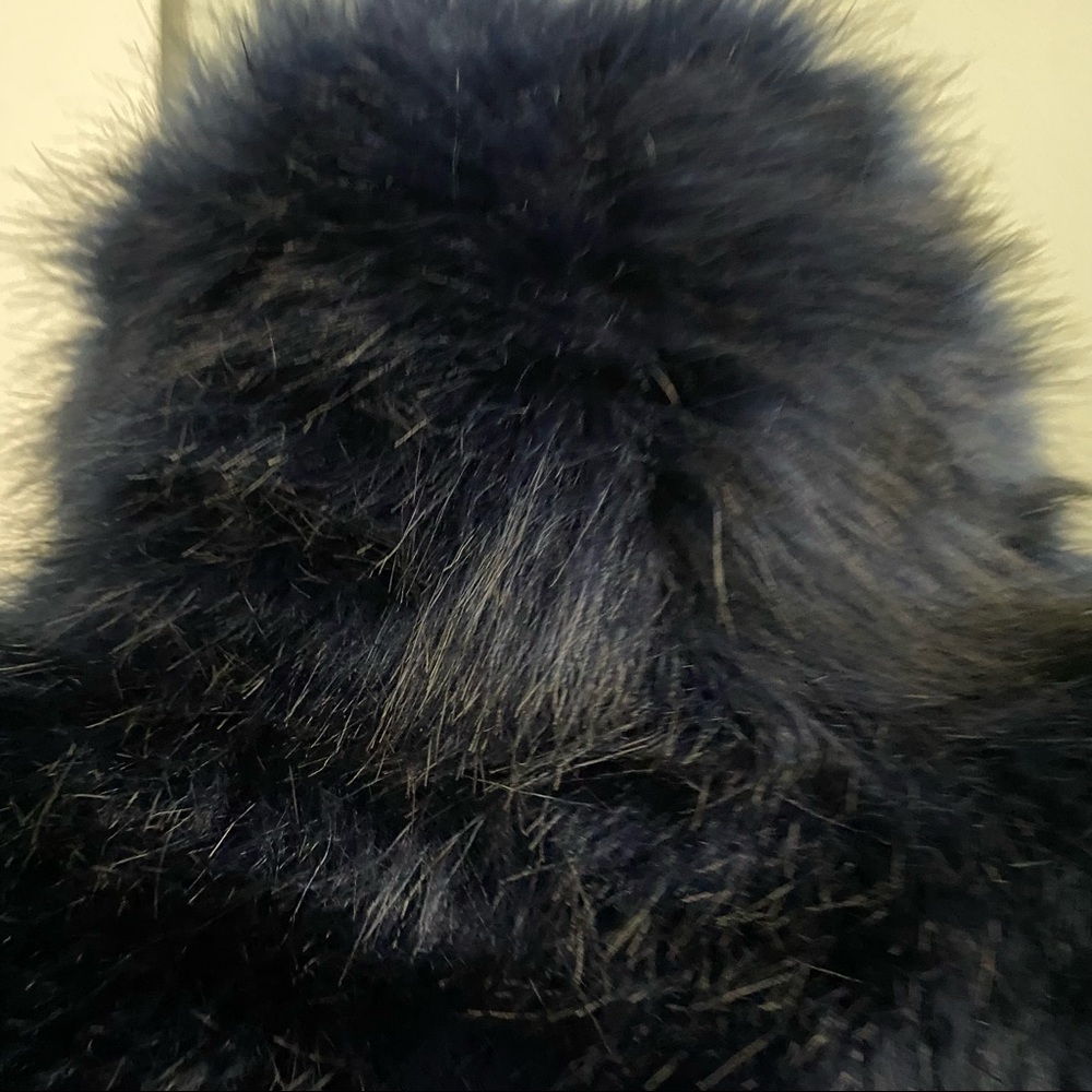 Honey Punch Dark Blue Faux Fur Vest Super Soft Size S/M - Picture 10 of 15